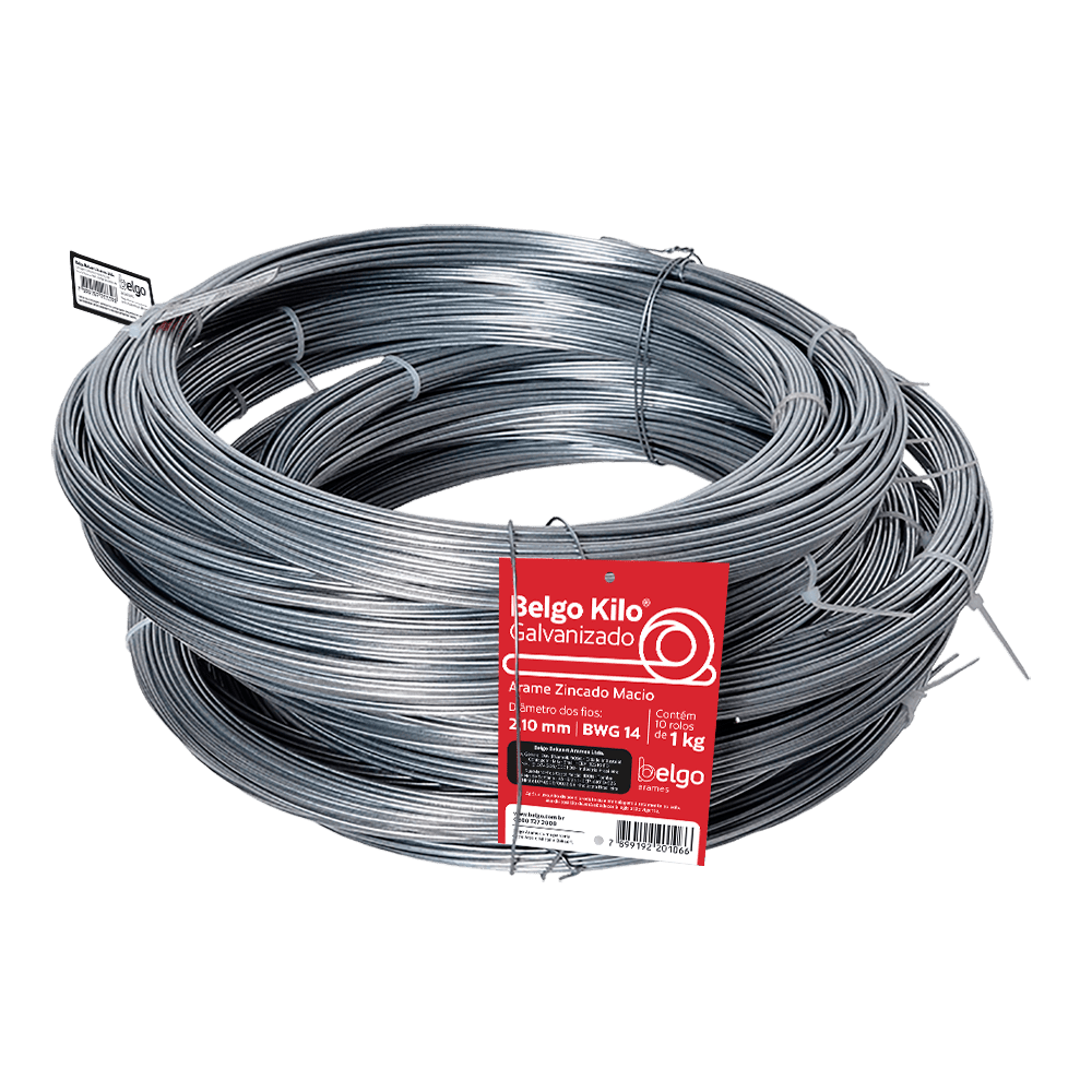 Arame galvanizado Belgo 2,10mm 1kg
